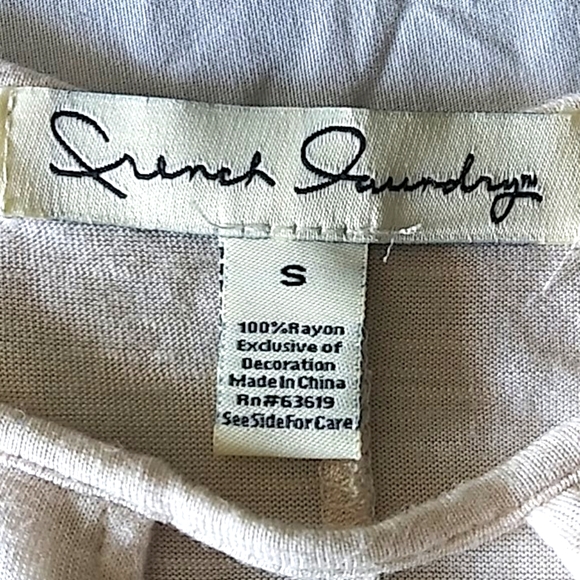 French Laundry Embellish Shoulder Ivory Top - Picture 6 of 6